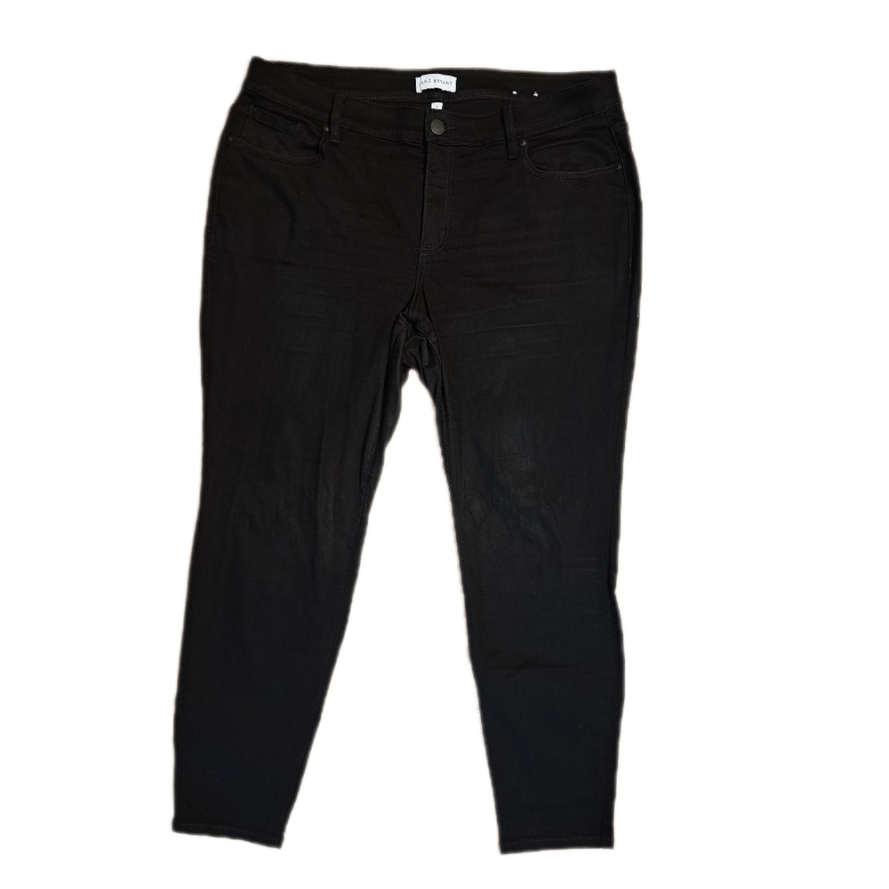 Lane Bryant signature fit mid-rise skinny jeans, size 18, black - Picture 2 of 6